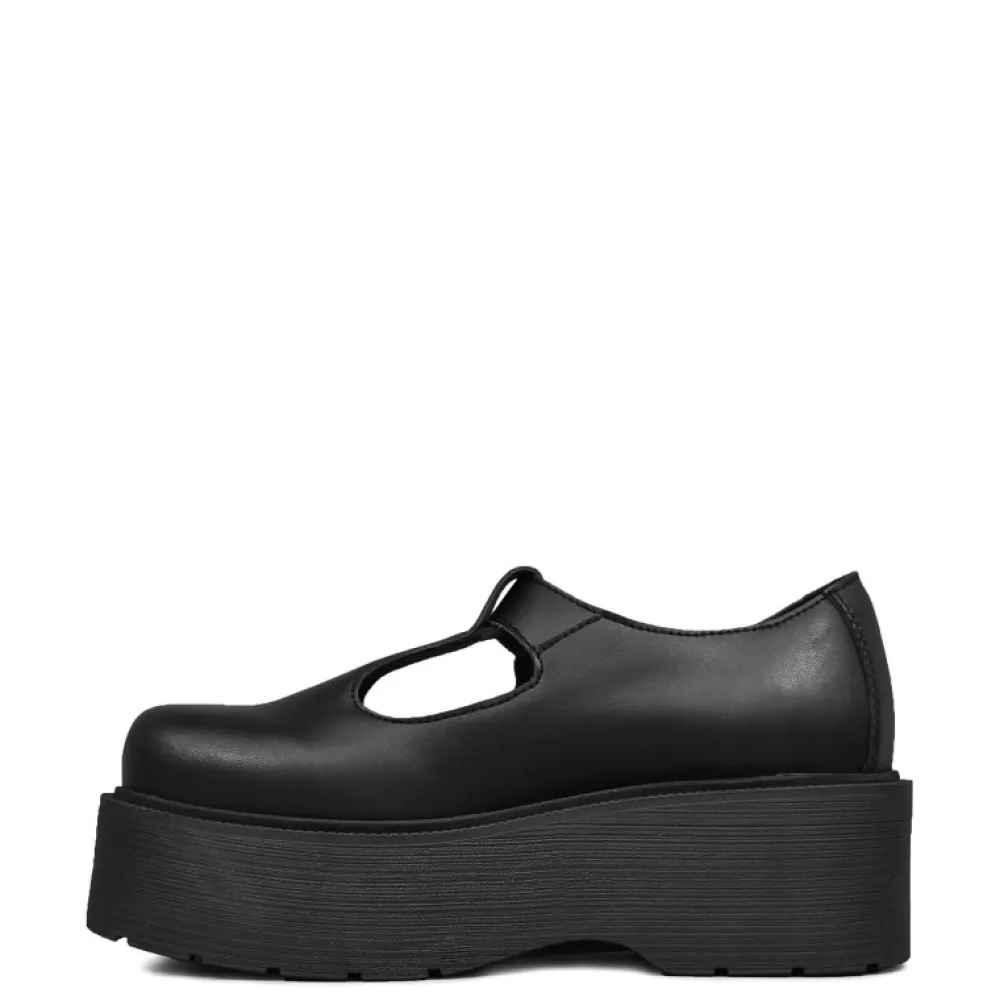 ALTERCORE Platform Shoes< Blair Vegan Black Platform Shoes