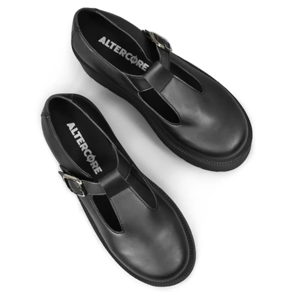 ALTERCORE Platform Shoes< Blair Vegan Black Platform Shoes