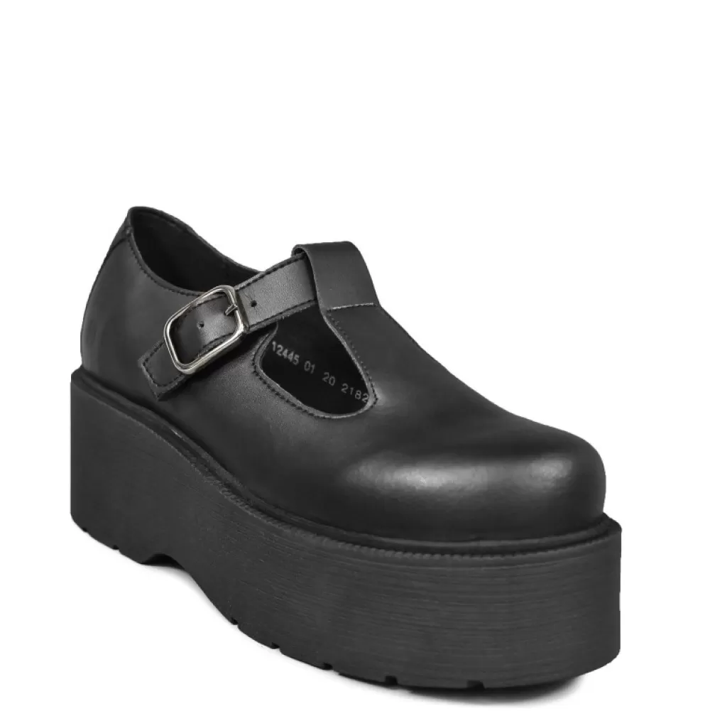 ALTERCORE Platform Shoes< Blair Vegan Black Platform Shoes